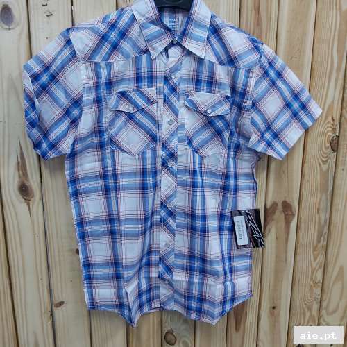 Part Number : 286353402 MEN S RZR PLAID S/S SHIRT  BLU  - PEÇA POLARIS