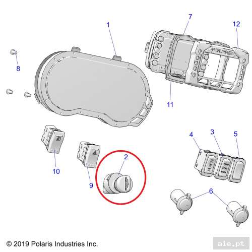 Part Number : 4012166 4 POSITION KEY SWITCH  ATV  - Peça Polaris